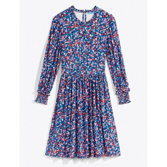 NWT DRAPER JAMES Womens' Blue Wispy Floral Kitty Knit Shift Dress XL - Picture 3 of 12